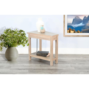 Chair Side Table W/ Power Strip