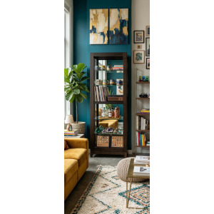Laura Tall Cabinet w/Sliding Door