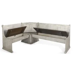 Long Bench &amp; Corner Back - Wood Seat