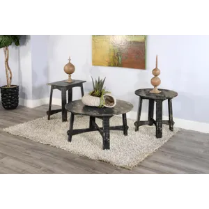 MARINA Black Sand Chair Side Table