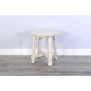 MARINA White Sand End Table