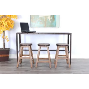 San Diego 24"H Stool, Wood Seat