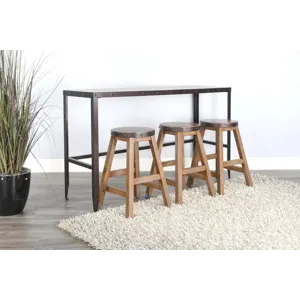 San Diego 24"H Stool, Wood Seat