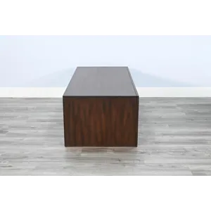 AMERICANA Coffee Table w/ Sliding Doors & Casters