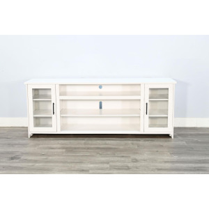 White Oak Console w/Fireplace Insert Option
