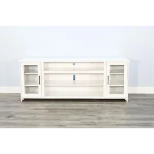 White Oak Console w/Fireplace Insert Option