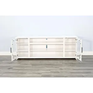 White Oak Console w/Fireplace Insert Option