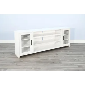 White Oak Console w/Fireplace Insert Option