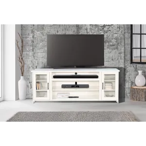 White Oak Console w/Fireplace Insert Option