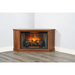 Corner Media Console w/33" Fireplace Insert Option