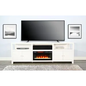 Aurora Jamie Melamine Console w/28" Fireplace Insert Option