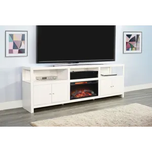 Aurora Jamie Melamine Console w/28" Fireplace Insert Option