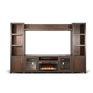 HOMESTEAD Media Console w/28" Fireplace Insert Option
