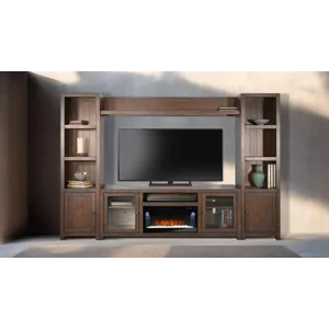 HOMESTEAD Media Console w/28" Fireplace Insert Option