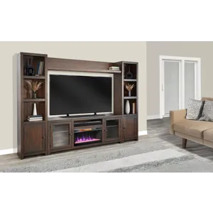HOMESTEAD Media Console w/28" Fireplace Insert Option