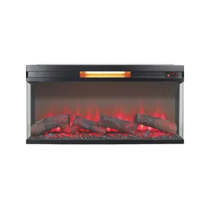 36" Panoramic Log Fireplace Insert