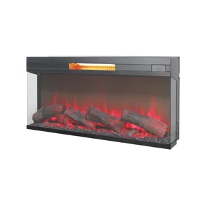 36" Panoramic Log Fireplace Insert