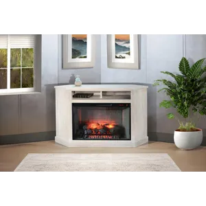 Corner Media Cabinet w/ 33" Fireplace Insert Option