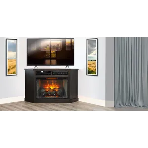 Corner Media Cabinet w/ 33" Fireplace Option