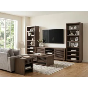 Slat Media Pier Cabinet