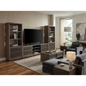 Slat Media Pier Cabinet Left