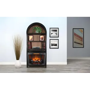 Chill Arch Bookcase w/ 33" Fireplace Option