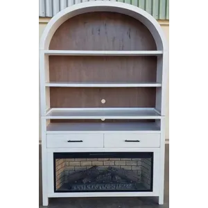 Wide Arch Bookcase w/ 42" Fireplace Option