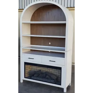 Wide Arch Bookcase w/ 42" Fireplace Option