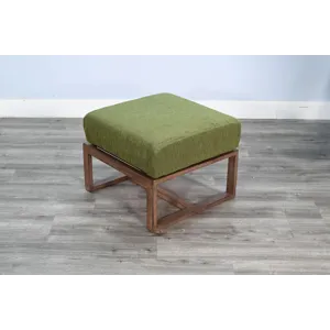DOE VALLEY Ottoman w/ Wood Frame