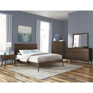 American Modern Eastern Queen Panel Bed