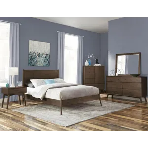 American Modern Eastern Queen Panel Bed