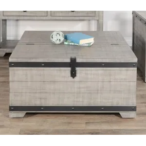 Alpine Grey Coffee Table w/ Lift Top, Casters