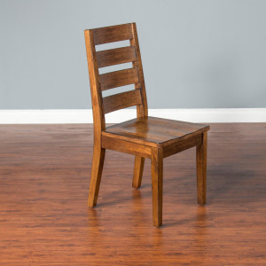 4 Ladderback Chair, Wood Seat