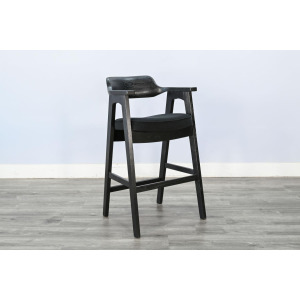 Wren Barstool w/ Arms, Cushion Seat