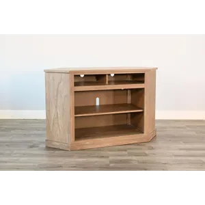Corner Media Cabinet w/ 33&quot; Fireplace Option