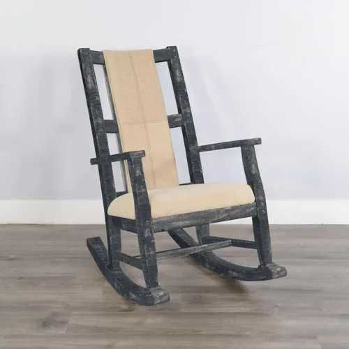 Black Sand Rocker, Cushion Seat & Back