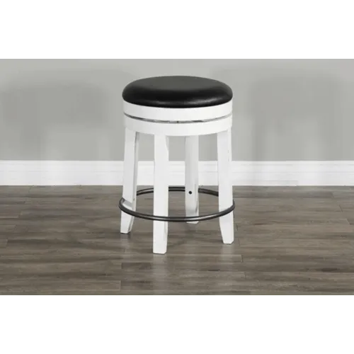 24"H Swivel Stool, Cushion Seat