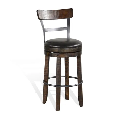 Homestead 30"H Swivel Barstool w/Cushion Seat