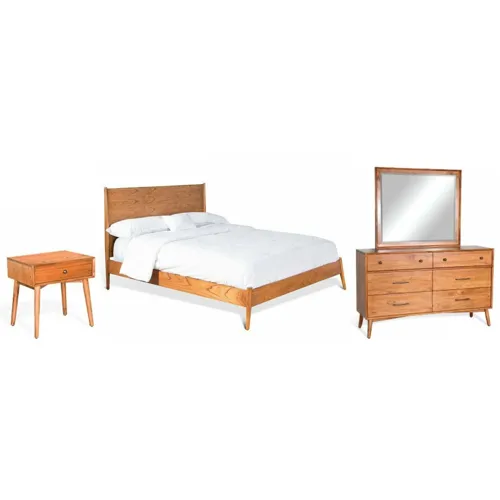American Modern 4 PC Queen Panel Bedroom Set