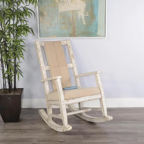 White Sand Rocker, Cushion Seat & Back