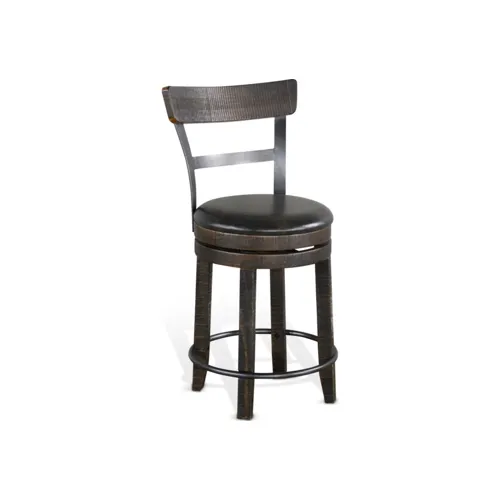 Homestead 24"H Swivel Barstool w/Cushion Seat
