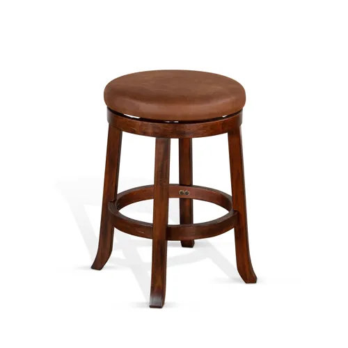 Santa Fe 24"H Swivel Stool, Cushion Seat