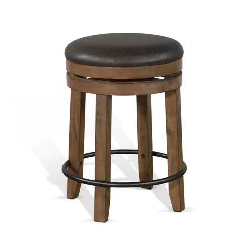 24"H Stool w/ Swivel Cushion Seat