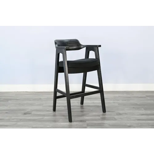 Wren Barstool w/ Arms, Cushion Seat