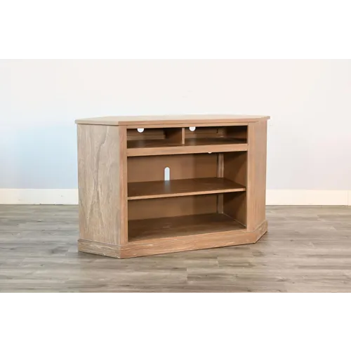 Corner Media Cabinet w/ 33" Fireplace Option