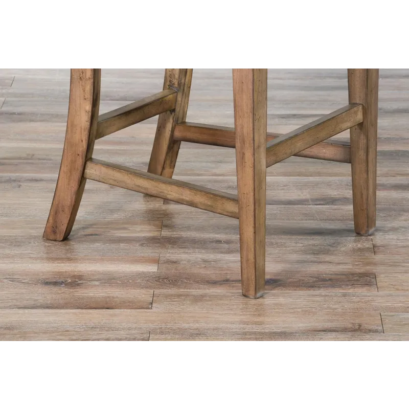 DOE VALLEY 30"H Ladderback Barstool, Cushion Seat