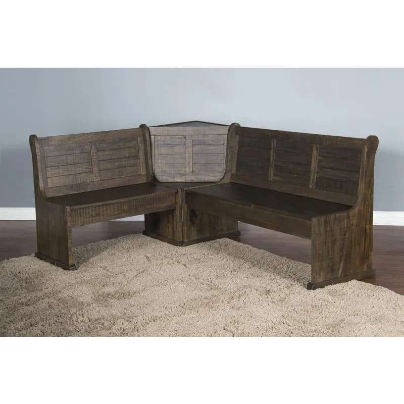 HOMESTEAD Short Bench & Corner Seat, Wood Seat
