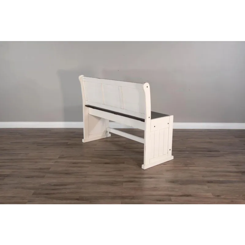 CARRIAGE HOUSE Counter Bench/Long & Corner Back, Wood Seat