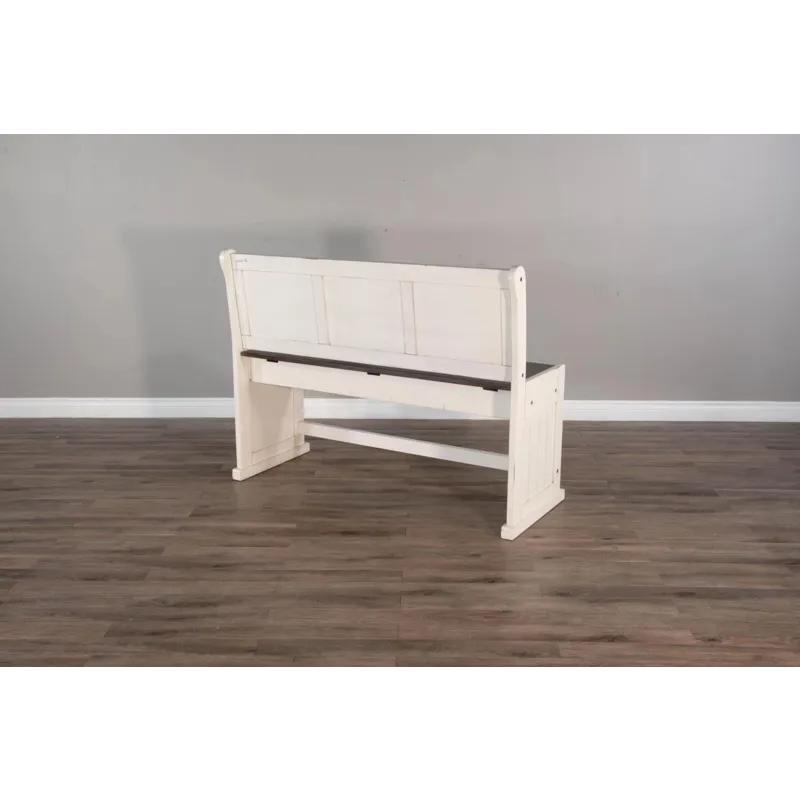 CARRIAGE HOUSE Counter Bench/Long & Corner Back, Wood Seat