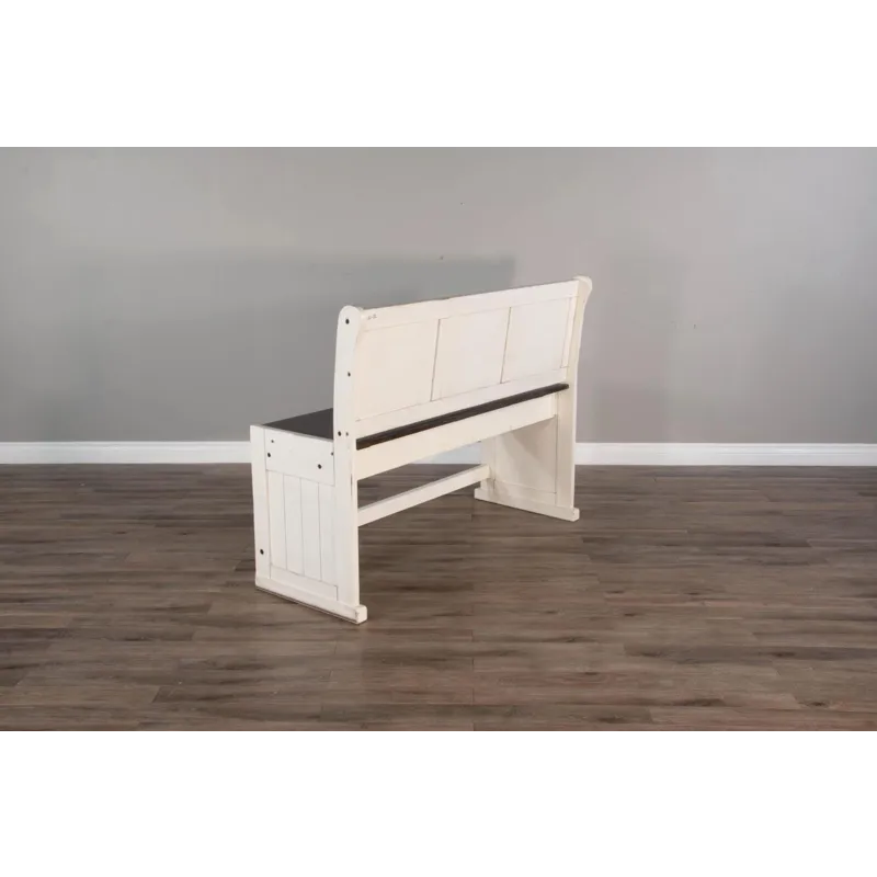 CARRIAGE HOUSE Counter Bench/Long & Corner Back, Wood Seat